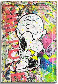 Snoopy True Friends, Painting, Acrylic on Canvas