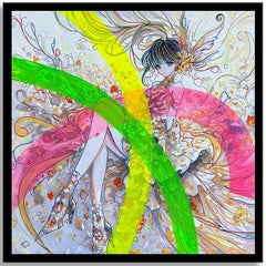 Secret Garden of Love- Original Painting on Canvas, Painting, Oil on Canvas