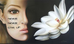 Never GiveUp - Original Painting on Canvas, Painting, Oil on Canvas