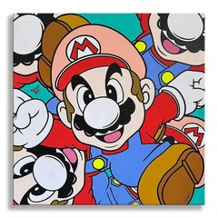 Mario Bros Journey - Original Painting on Canvas, Painting, Acrylic on Canvas