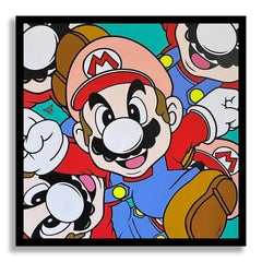 Mario Bros Journey - Original Painting on Canvas, Painting, Acrylic on Canvas