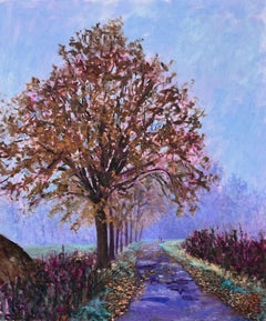 Autumn on the Weserberg, Painting, Oil on Canvas