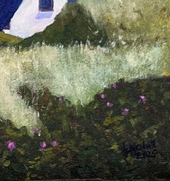 Between grass and roses, Painting, Oil on Canvas