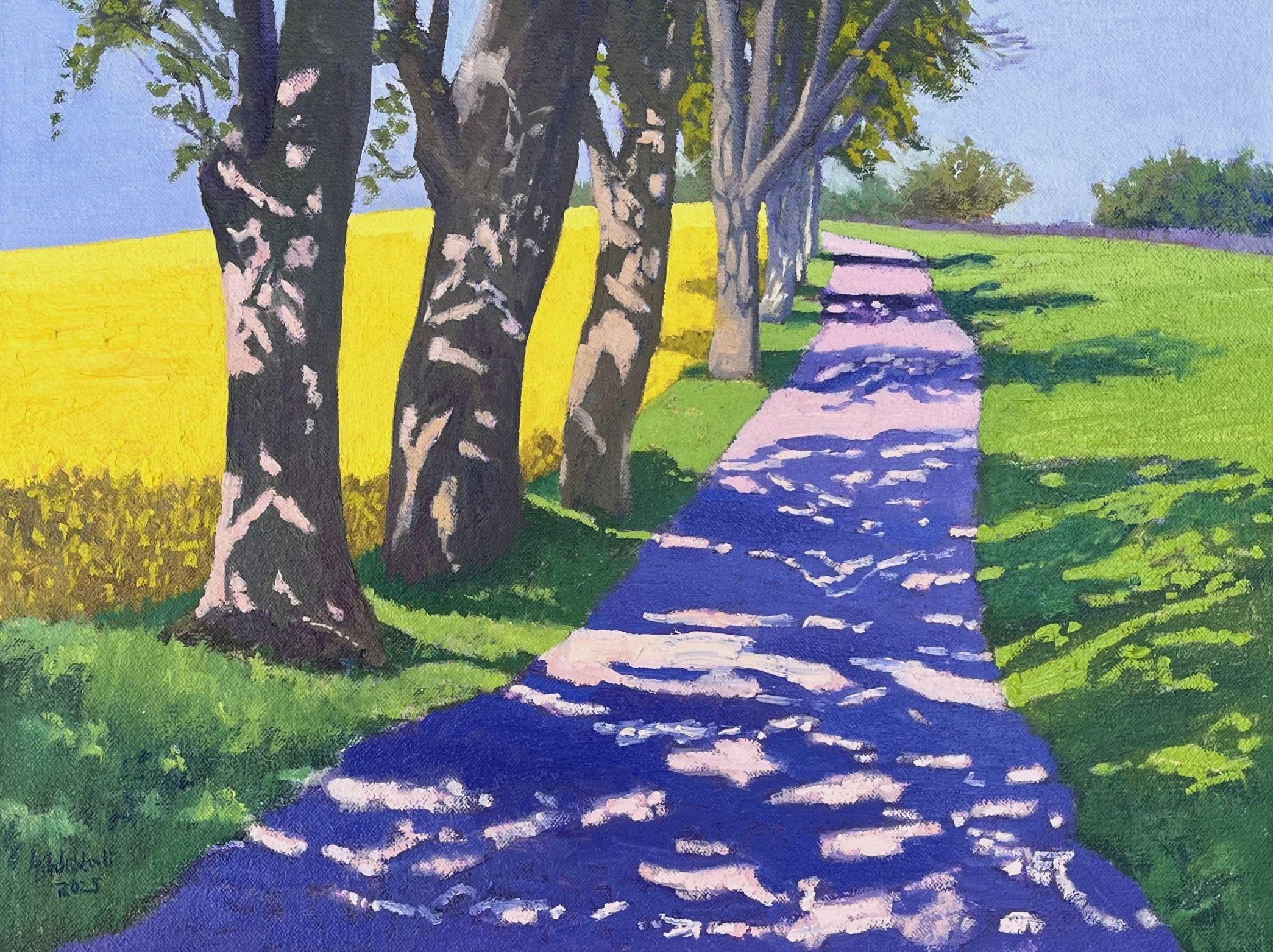 My path to spring, Painting, Oil on Other - Art by Gary Westall