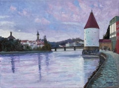 Nous nous rencontrons à la tour Schaiblings, Peinture, Huile sur toile