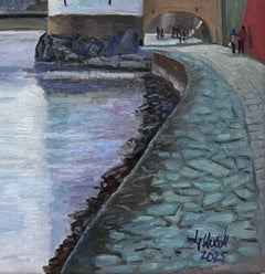 Nous nous rencontrons à la tour Schaiblings, Peinture, Huile sur toile