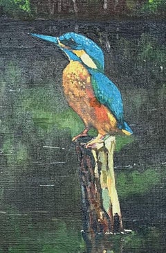 Kingfisher, Painting, Oil on Canvas