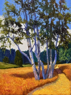 Edeltrauds Birches V, Painting, Oil on Canvas