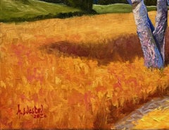 Edeltrauds Birches V, Painting, Oil on Canvas