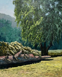 Summer in Oregon with Karen, Painting, Oil on MDF Panel