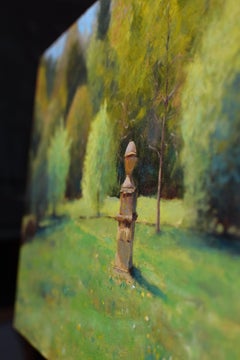 Parc de Saint-Cloud Paris impressionist park, Painting, Oil on Canvas