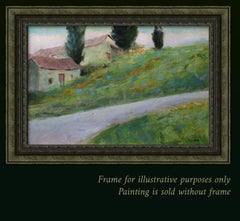 Dependencias francesas impresionistas en invierno ti, Pintura, Óleo sobre lienzo