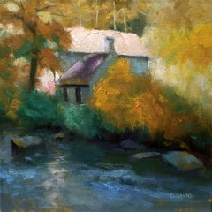 Escuela Impresionista Crozant Valle del Río El Otoño, Pintura, Óleo sobre lienzo