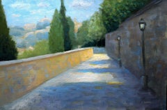 Rue de la Rome antique en Italie, Impressionnisme, Peinture, Huile sur toile