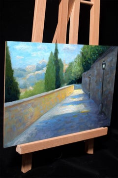 Rue de la Rome antique en Italie, Impressionnisme, Peinture, Huile sur toile
