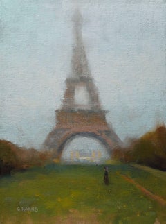 The Eiffel Tower Paris France, Painting, Oil on Canvas