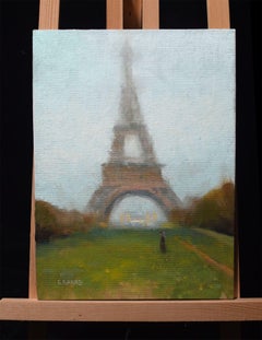The Eiffel Tower Paris France, Painting, Oil on Canvas
