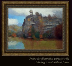 Parque Buttes-Chaumont París Templo de Sybille, Pintura, Óleo sobre lienzo