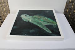 Tortuga marina verde, Pintura, Óleo sobre lienzo