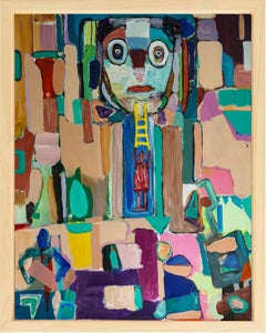 Culture adaptée 104, peinture, acrylique sur panneau de bois