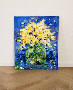 Golden Serenade, Painting, Acrylic on Canvas