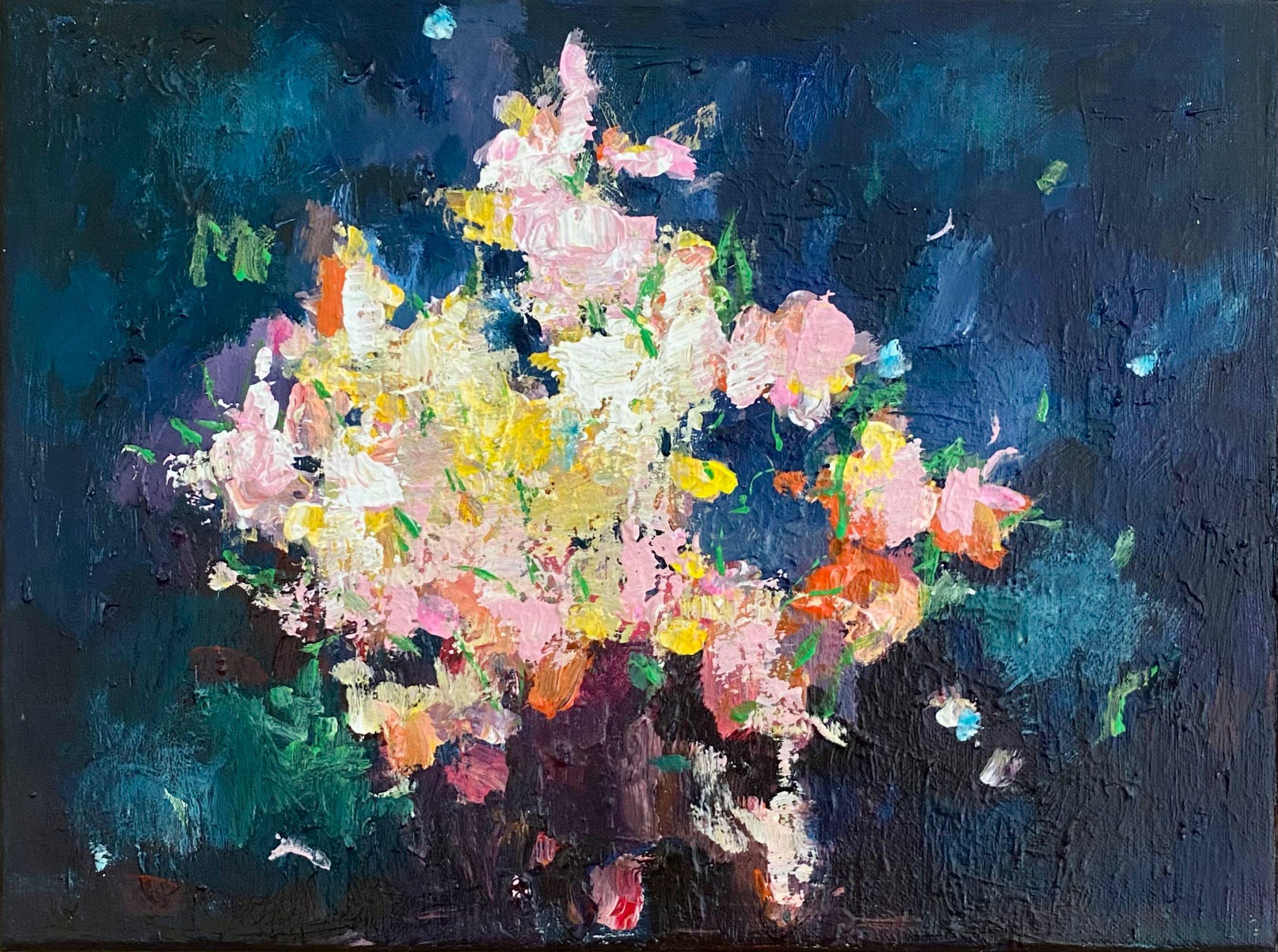 Wish you flowers nr 11, Painting, Acrylic on Canvas - Art by Geesien Postema