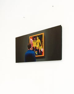 Autorretrato de soldado, Pintura, Acrílico sobre panel de madera