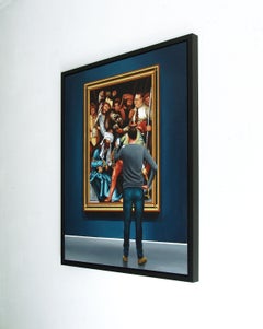Moquerie du Christ, peinture, acrylique sur panneau de bois