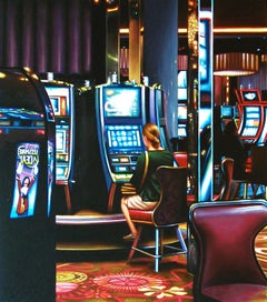 Casino de Vega, peinture, acrylique sur panneau de bois