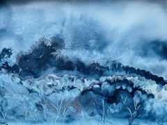 Mystic Winter Sun, Painting, Watercolor on Paper