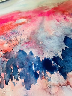 Campi di papaveri, Pittura, Acquerello su carta