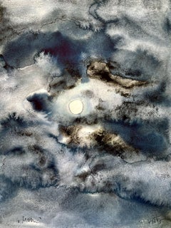 Luna, Pittura, Acquerello su carta