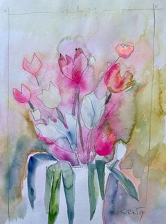 Tulips 2024, Painting, Watercolor on Paper