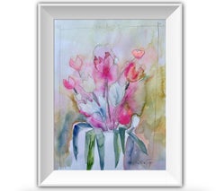 Tulips 2024, Painting, Watercolor on Paper