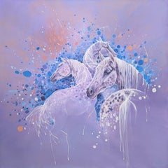 Una sinfonía de caballos, Pintura, Óleo sobre lienzo