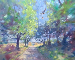 L'adieu aux hirondelles, peinture, huile sur toile