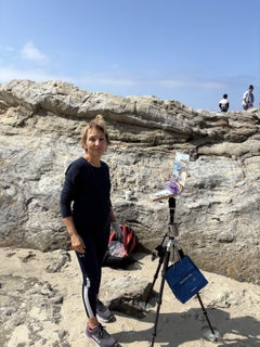 Bird Rock Beach, Painting, Oil on Canvas