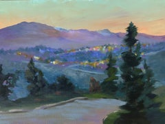 Abendlichter, Gemälde, Öl auf Leinwand