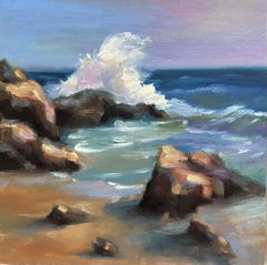Cerca del atardecer, Pintura, Óleo sobre lienzo