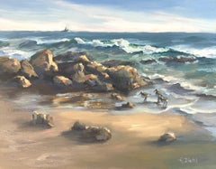 Crystal Cove Seas, Painting, Oil on Canvas