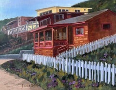Crystal Cove Cottages II, Painting, Oil on Canvas