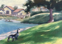 Woodbridge Park, Gemälde, Öl auf Leinwand