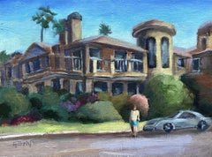 Rincón de acantilado y jazmín, Pintura, Óleo sobre lienzo