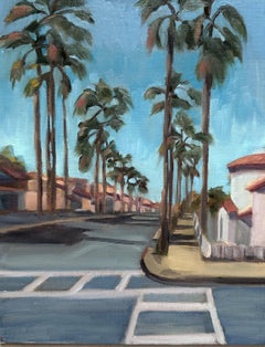 Calles de Huntington, Pintura, Óleo sobre lienzo