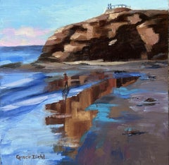 Reflejos iluminados por el sol, Pintura, Óleo sobre lienzo