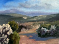 Cloudy Morning, Painting, Oil on Glass