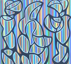 Optical Dancers, Painting, Acrylic on Canvas
