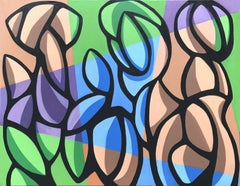 Folding Figures, Painting, Acrylic on Canvas