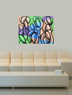 Folding Figures, Painting, Acrylic on Canvas