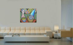 Cafe Life, Painting, Acrylic on Canvas